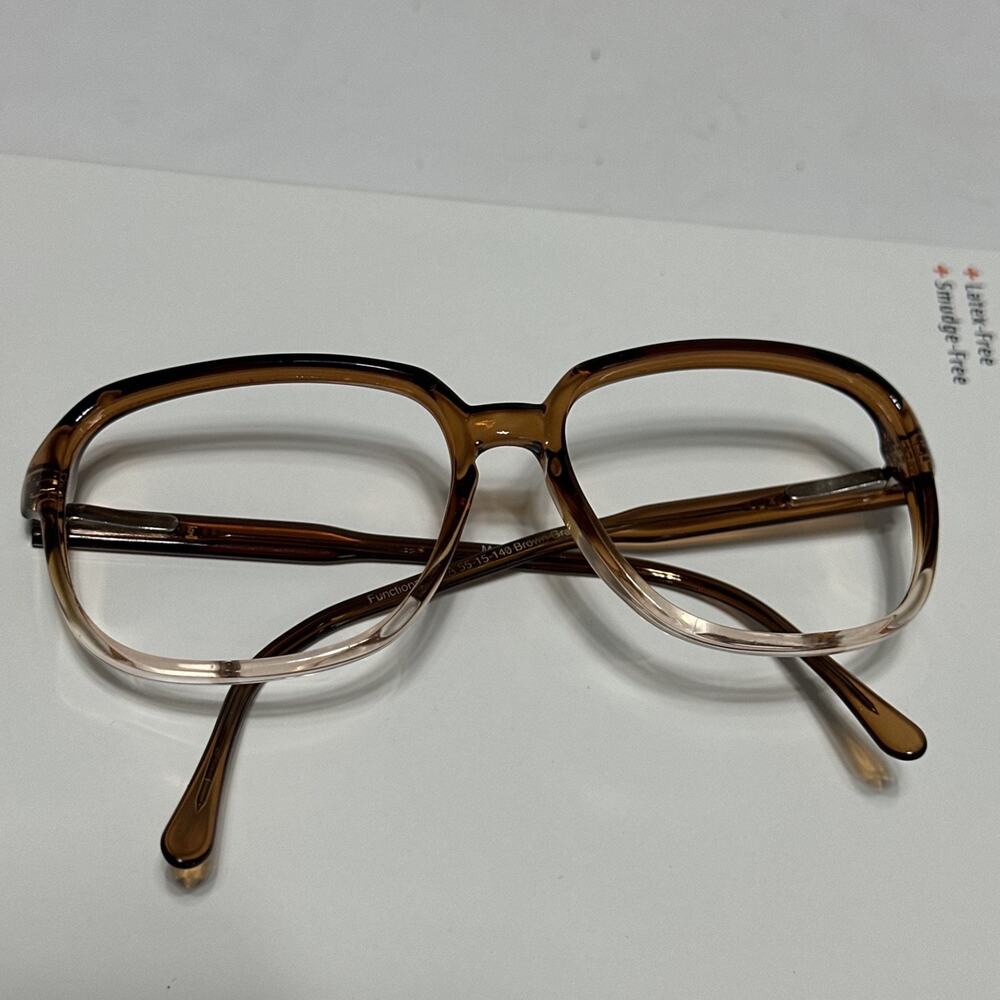Brown Gradient Oversized Square Eyeglass Frames 55-15-140 Model 865A